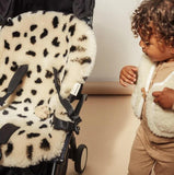 Sheepskin Snuggler - Leopard peanut