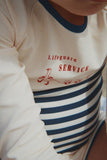 Aster zwem-T-shirt - Marin stripe