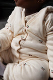Newborn onesie met kap - Cherry
