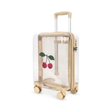 Travel suitcase - Cherry transparant