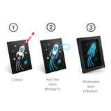 Kidyneon – Leuchtendes Kunstwerk-Set – Komplettset – Kidywolf