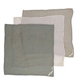 Tetra Tücher 3er Pack muslin cloth - Lime stone - Konges Slojd