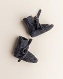 Booties - Charcoal - Hvid